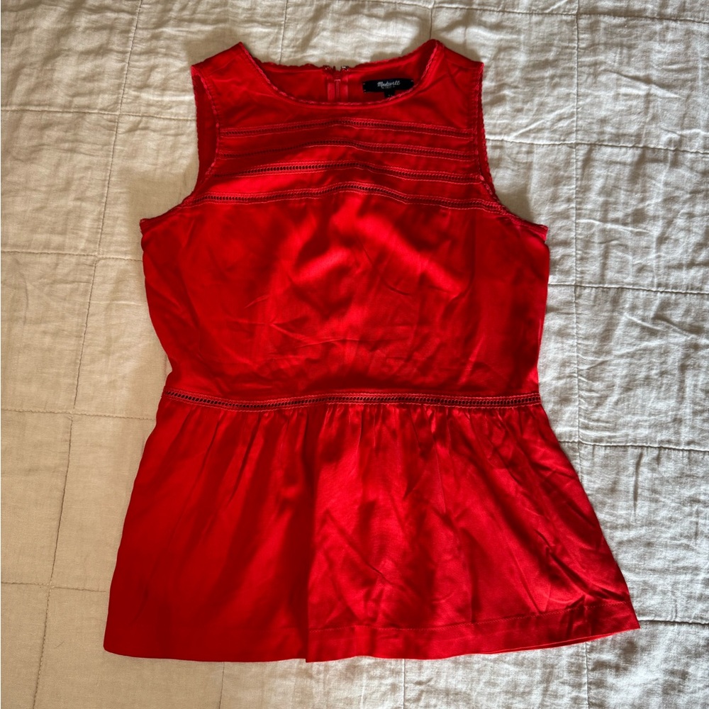 Madewell Sleeveless Peplum Top